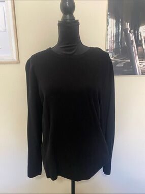 Chadwicks Black Crew Neck Sweater Sz XL